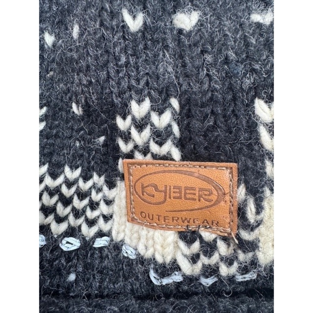 Kyber Outerwear Wool Nepal Winter Hat Grey Green Checkered - Picture 2 of 9